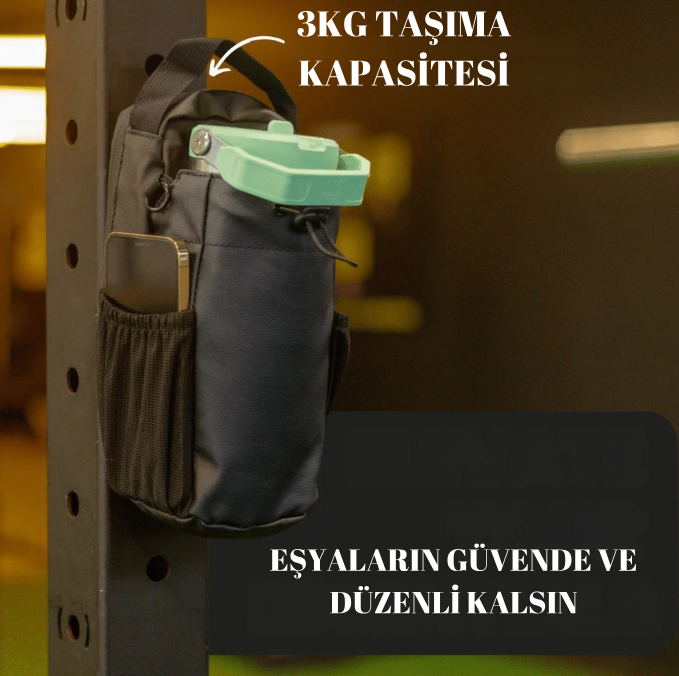 Manyetik Spor Matara ve Çanta Organizeri | Su Şişesi Tutucu & Düzenleyici Çanta