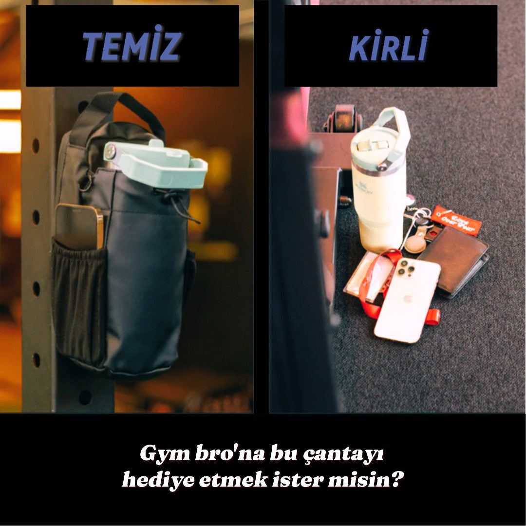 Manyetik Spor Matara ve Çanta Organizeri | Su Şişesi Tutucu & Düzenleyici Çanta